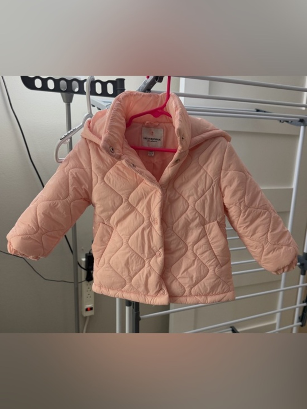 Urban Republic Quilted Hooded Puffer Jacket - Peach